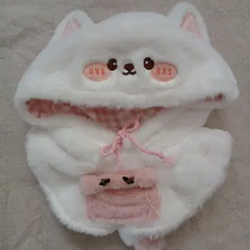 고양이 귀 후드 부착 봉제 인형 의류