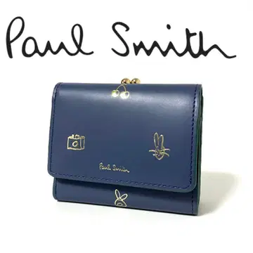 새상품 폴스미스 믹스 두들 라벤더 금장 3단 폴더형 지갑