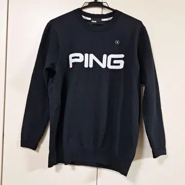 PING 블랙 크루넥 스웨터 S