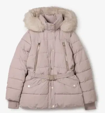 택 포함 벨티드 포 지퍼 퍼퍼 자켓 XS 사이즈 샴페인