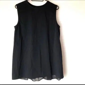 Demi-Luxe BEAMS 블랙 슬리브리스 튜닉