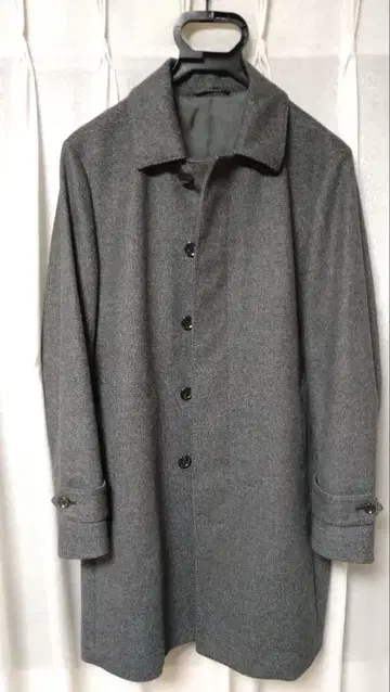 UNITED ARROWS 그레이 스텐카라 코트 캐시미어 혼방