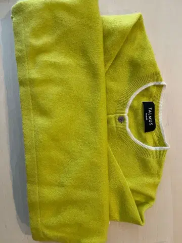 TALMUS 라임 그린 긴팔 스웨터