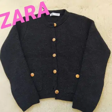 Zara 골드 버튼 가디건 M 그레이