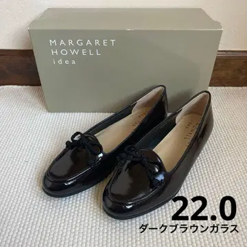 마가렛호웰 플랫슈즈 22.0 다크 브라운 유리