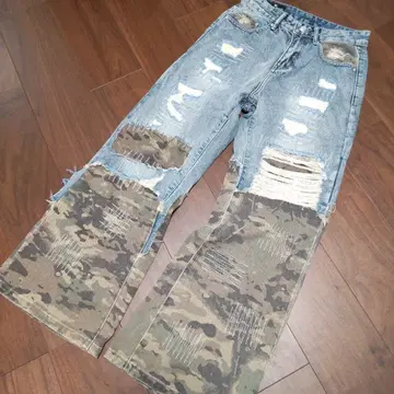 Decency Concept 데미지 진 와이드 팬츠