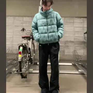 M-R 네쥬 다운 후드티 BL