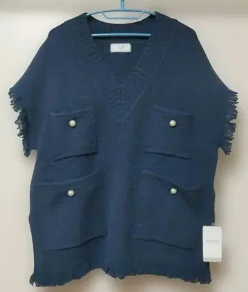 SLOBE IENA (슬로브 이에나) V넥 니트 베스트 네이비