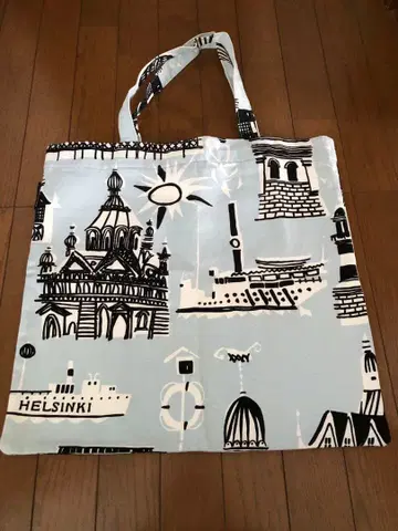 레어 마리메꼬 헬싱키 패턴 토트백