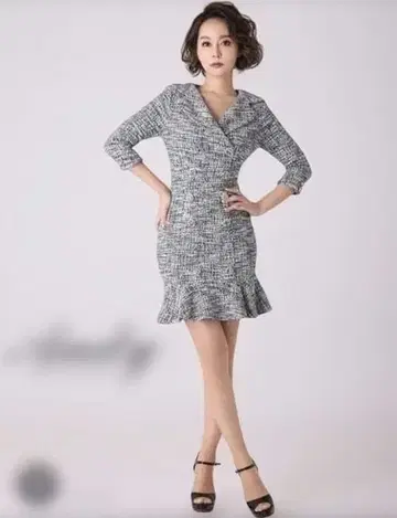 Andy 트위드 머메이드 드레스