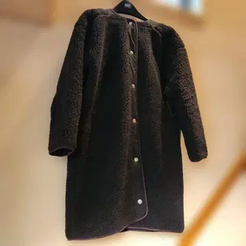 [ 새상품급 ] adidas 플리스 복슬복슬 블랙 롱 코트 M 사이즈