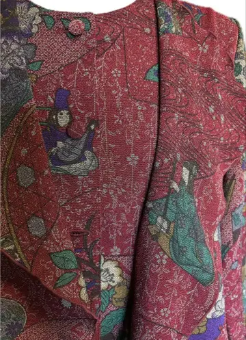 시선당 선염 고라벨 블라우스 귀여운 패턴 미사용