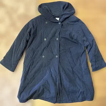 JUDY COLLECTION 롱 코트 네이비 구제 의류