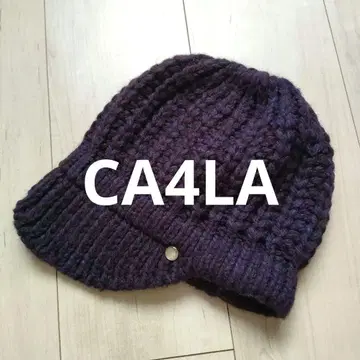 [새상품급] 카시라 보라색 울 니트 비니 모자 CA4LA