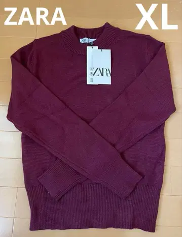 ZARA 택 포함 새상품 보르도 스웨터 니트 XL 빨간색 와인 레드