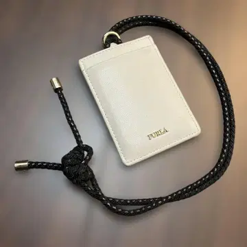 FURLA 화이트 패스 케이스 카드 케이스 훌라 화이트 베이지 넥