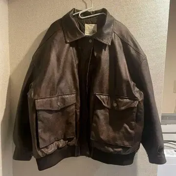 자바 블루종/브라운/L 사이즈