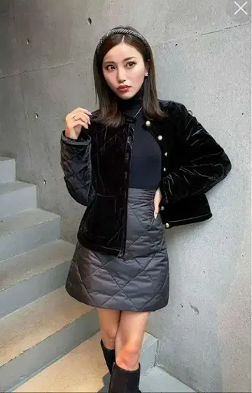 sheller 셰리에 퀼팅 벨로아 자켓 코트