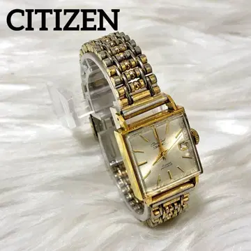 CITIZEN 시티즌 손목시계 캐롤 데이트 21석 골드 스퀘어