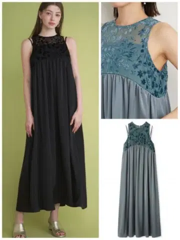 포멀 드레스 슬리브리스 롱 원피스 블랙 사이즈 1