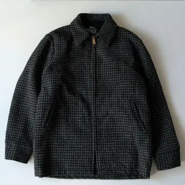 울리치 USA제 울 자켓 체크 무늬 하운드투스 블랙 x 그레이