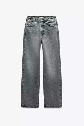 ZARA 스트레이트 하이웨스트 롱 기장 청바지 GLY 사이즈 36 새상품