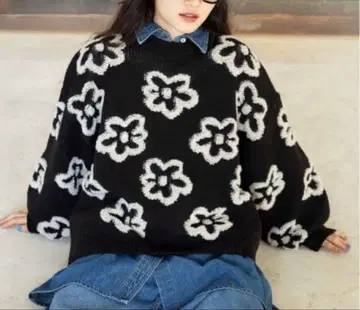 니코앤드 - 플라워 자카드 니트 풀오버