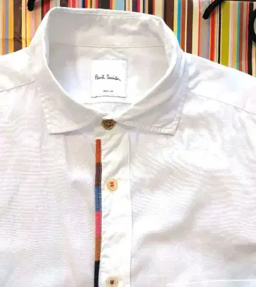 현행 택 폴스미스 아티스트 스트라이프 자수 셔츠 M