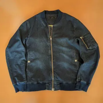 SLICK 다크 데님 봄버 자켓