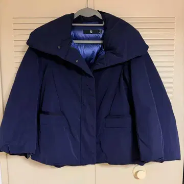 유니클로 +J 하이브리드 다운 자켓 네이비 S