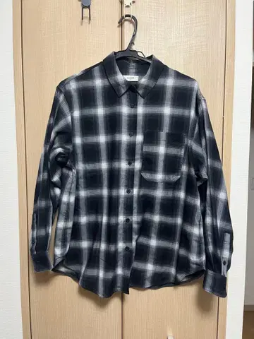 스튜디오 클립 옴브레 체크 오버 사이즈 셔츠