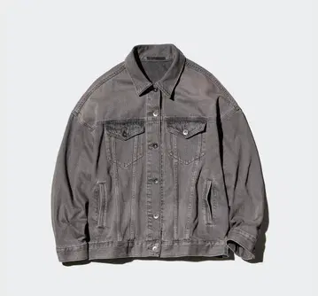 유니클로 데님 오버 사이즈 자켓
