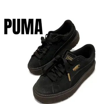 새상품급 PUMA 블랙 스웨이드 스니커즈