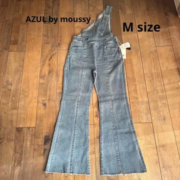 AZUL BY MOUSSY 원 숄더 데님 오버롤 M 사이즈