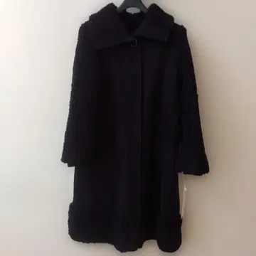 택 포함 새상품 TO-BE-CHIC 블랙 롱 코트