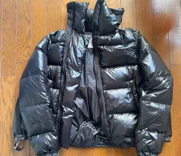 광택 블랙 다운 자켓 18-04042