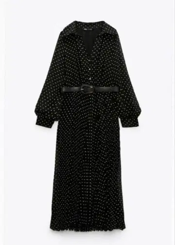 ZARA 도트 무늬 플리츠 스커트 원피스