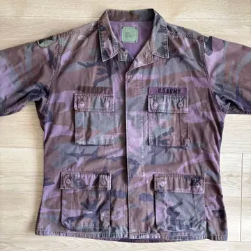 U.S. ARMY 정글 퍼티그 자켓 ERDL 그린 리프