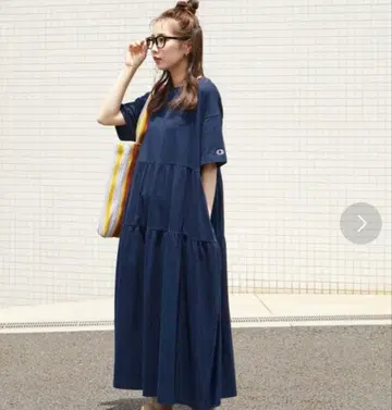 FREAK'S STORE 한정판 전개 Champion 원피스 네이비 M