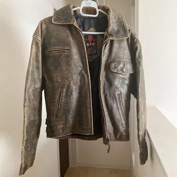 GSC 다크 브라운 가죽 자켓 M 사이즈