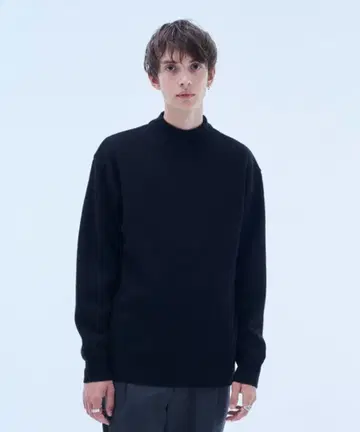 UNITED TOKYO 울 밀라노 리브 모크넥 니트