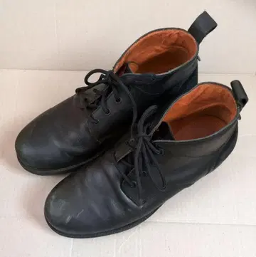 블랙 가죽 하이컷 신발 26cm