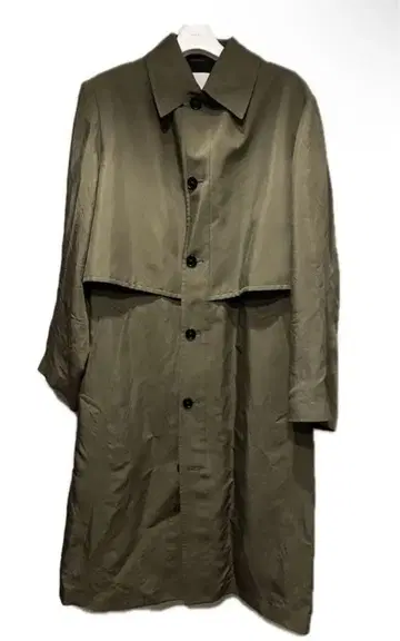 질 샌더 올리브 트렌치코트