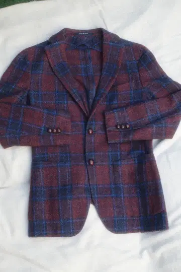 울 체크 테일러드 자켓