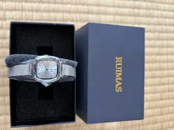 RUIMAS 실버 스퀘어 쿼츠 시계