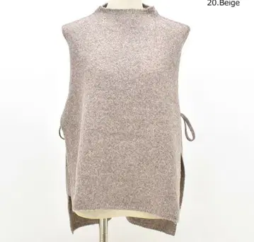 Midiumi 미디우미 사이드 리본 베스트 니트