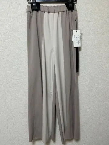 새상품 이번 시즌 에이미 로우 리버서블 본딩 와이드 팬츠 그레이지