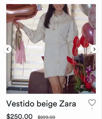 새상품 ZARA 데님 원피스