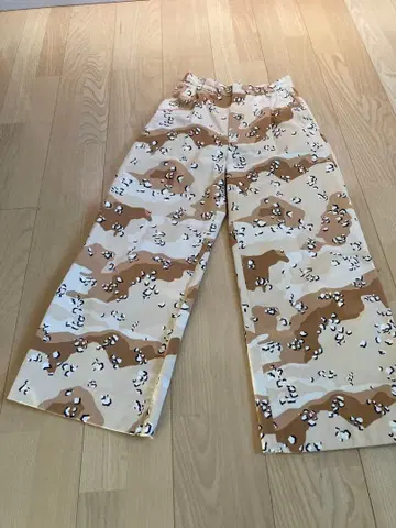 RUMBLE RED 카모플라쥬 와이드 팬츠 S