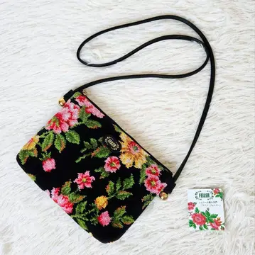 FEILER 페이러 슈니르 직조 빨간색 옐로우 컬러 꽃무늬 숄더백